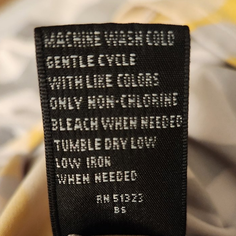 Josephine Petite Black/Yellow/White/Grey Blouse L - Picture 4 of 4